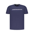 Blue cotton men's T-shirt by North Sails, featuring a classic crew neck and soft fabric for casual wear.