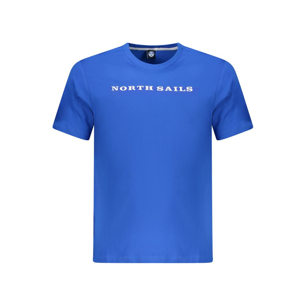 Blue cotton men's T-shirt by North Sails, featuring a classic crew neck and casual fit.