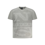 North Sails Grigio cotton men's T-shirt with crew neck and short sleeves, casual and comfortable for everyday wear.