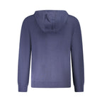 Wrangler men's blue cotton hoodie with front kangaroo pocket and drawstring hood, casual and comfortable everyday wear.