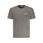 Black cotton Wrangler men's T-shirt with crew neck and short sleeves, displayed flat on a white background.