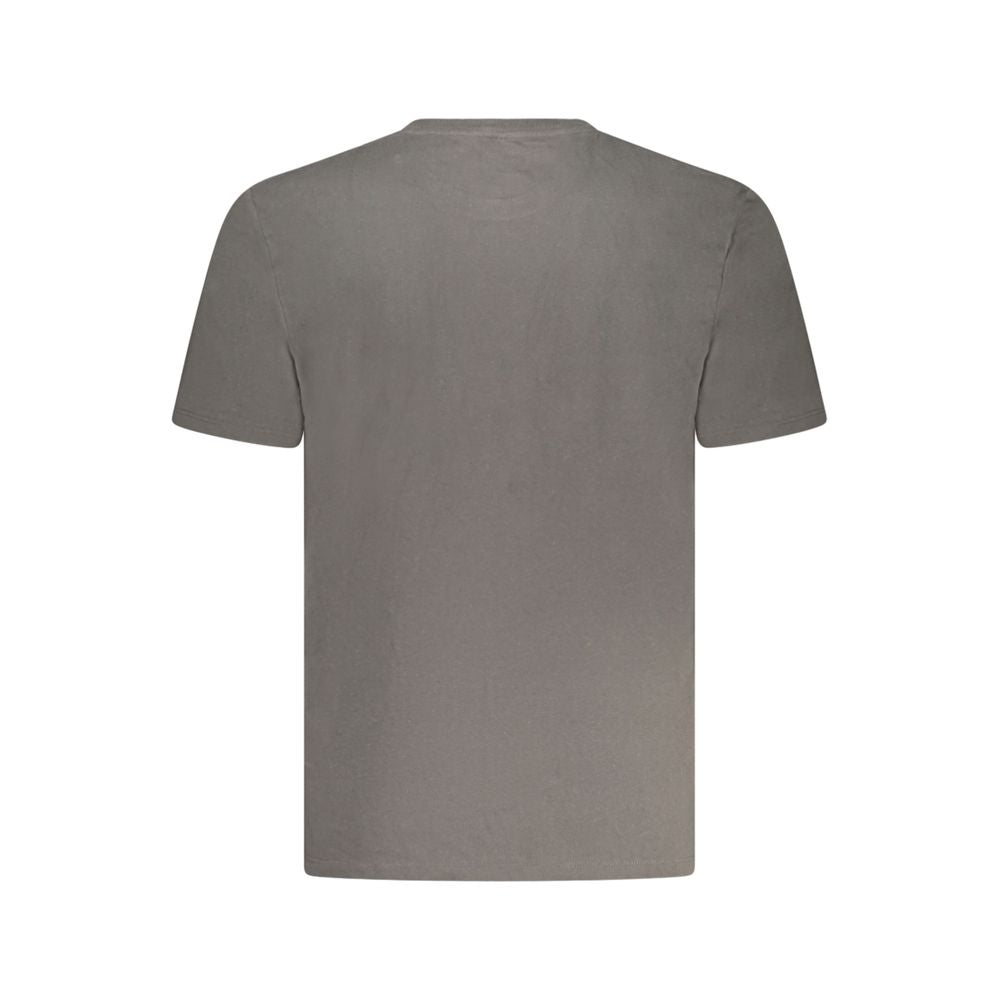 Black Wrangler men's cotton T-shirt with a crew neck and short sleeves, displayed flat on a white background.