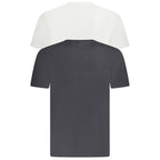 Black organic cotton men's T-shirt by Fila, featuring a comfortable fit and classic design.