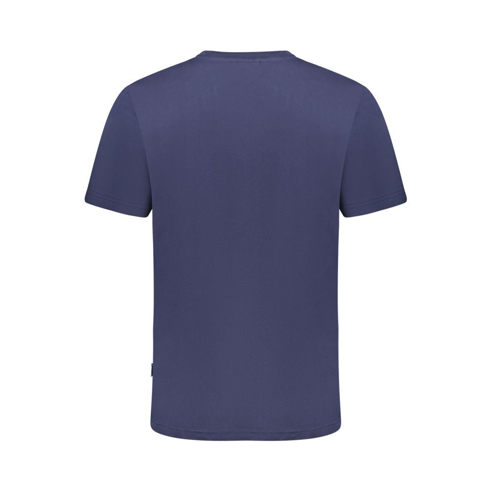 Fila Blu Cotton Uomo T-Shirt in blue, made of soft cotton fabric, featuring a classic crew neck and brand logo on the chest.