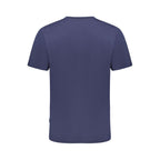 Fila Blu Cotton Uomo T-Shirt in blue, made of soft cotton fabric, featuring a classic crew neck and brand logo on the chest.
