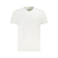 Calvin Klein Bianco cotton men's T-shirt displayed flat with short sleeves and round neckline.