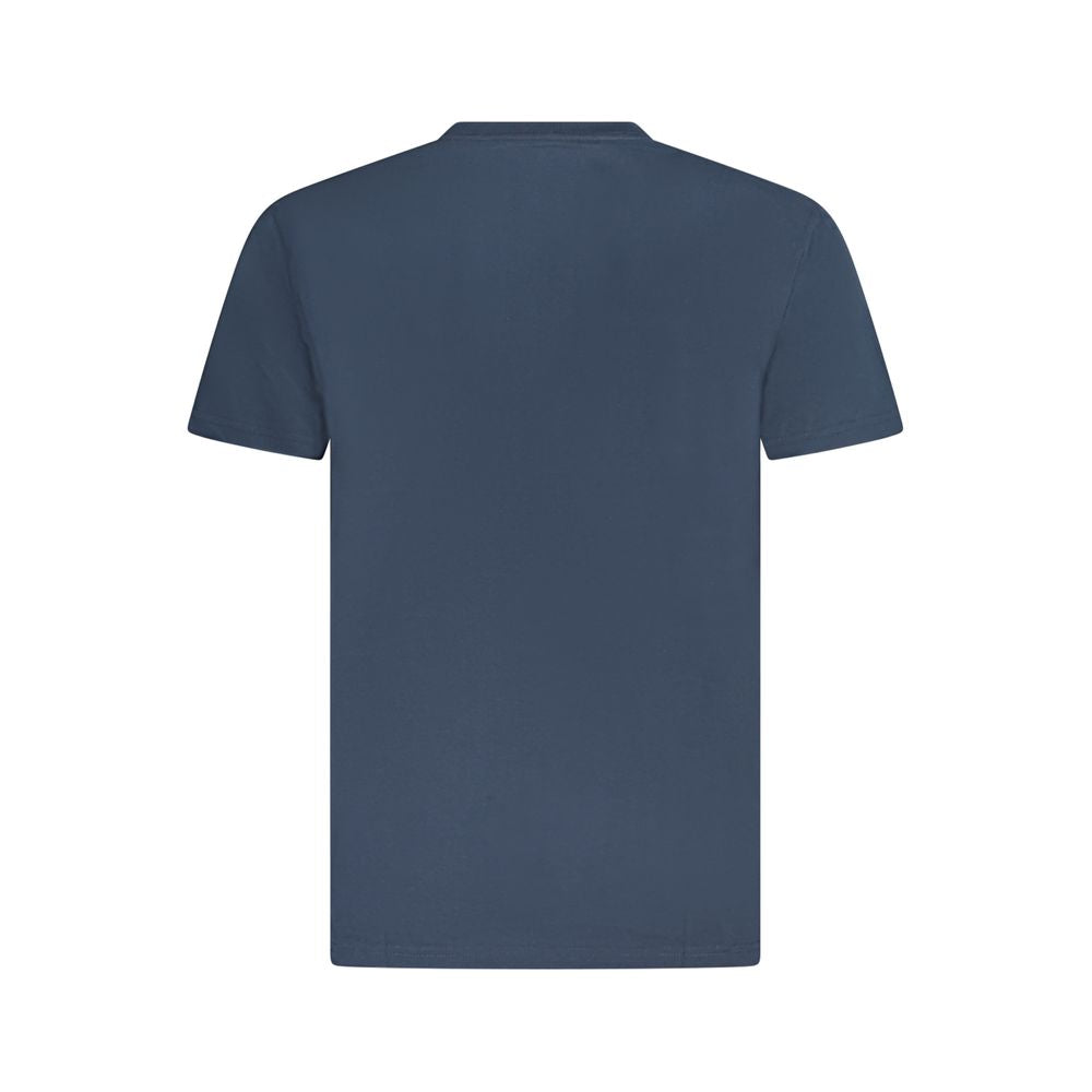Vans blue cotton men's T-shirt with classic crew neckline and short sleeves, casual and comfortable for everyday wear.