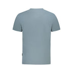 Napapijri Grigio cotton men's T-shirt with crew neck and short sleeves, casual style, displayed on a plain background.