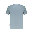 Napapijri Grigio men's organic cotton T-shirt displayed flat with short sleeves and a crew neck style.