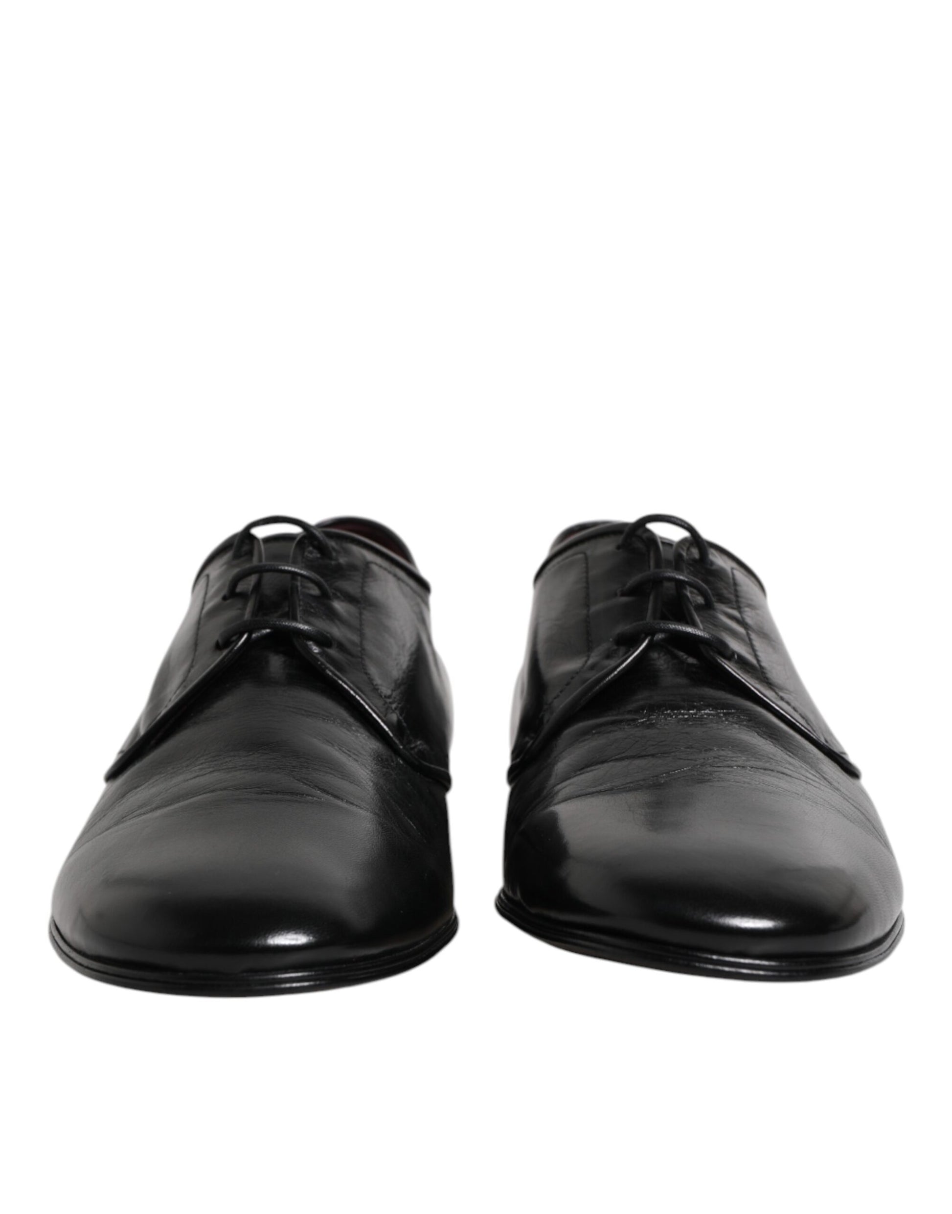 Dolce & Gabbana Black Leather Lace Up Derby Dress Formal Shoes Dolce & Gabbana