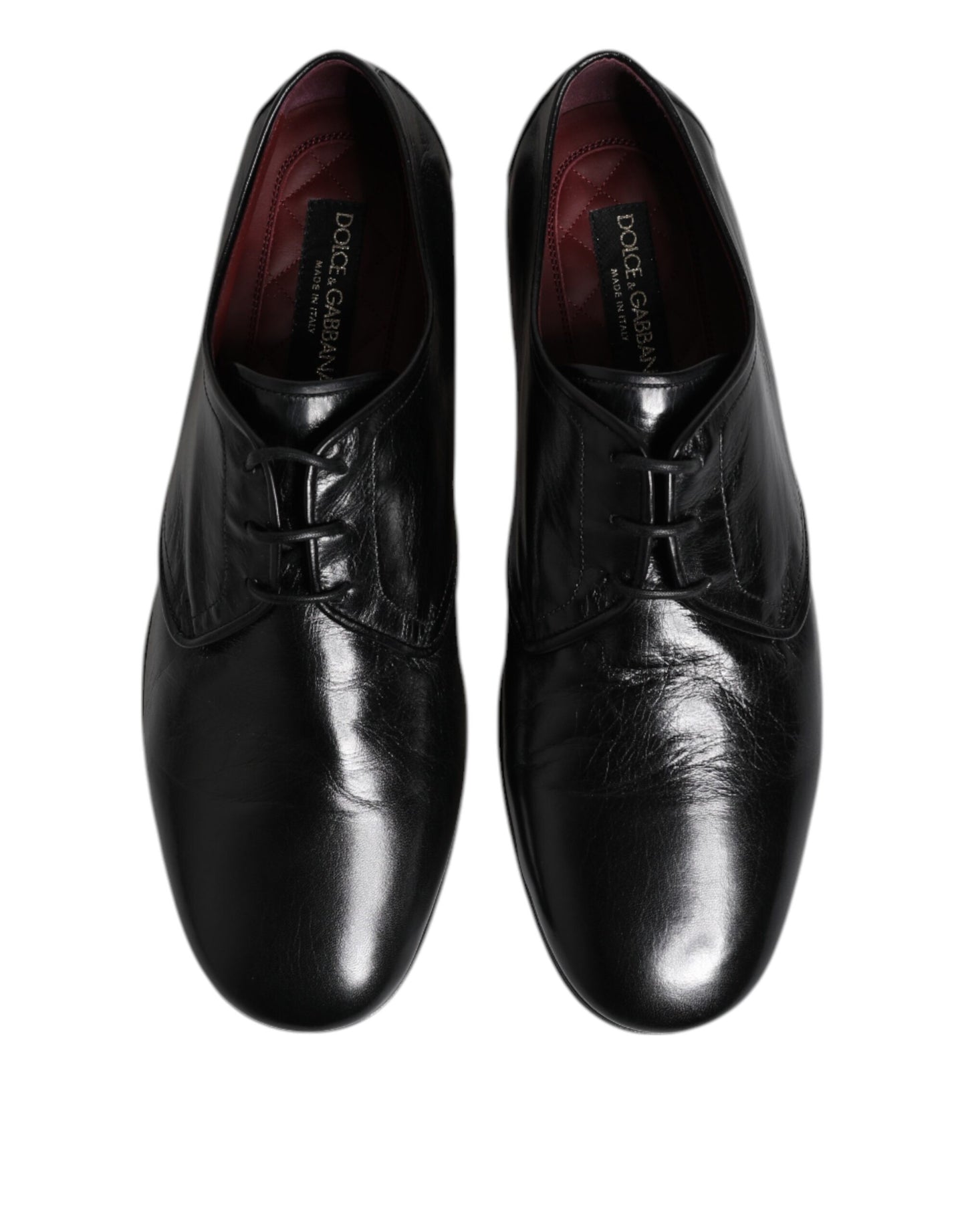 Dolce & Gabbana Black Leather Lace Up Derby Dress Formal Shoes Dolce & Gabbana