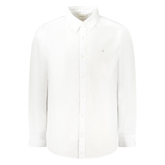 Calvin Klein White Cotton Men Shirt Calvin Klein