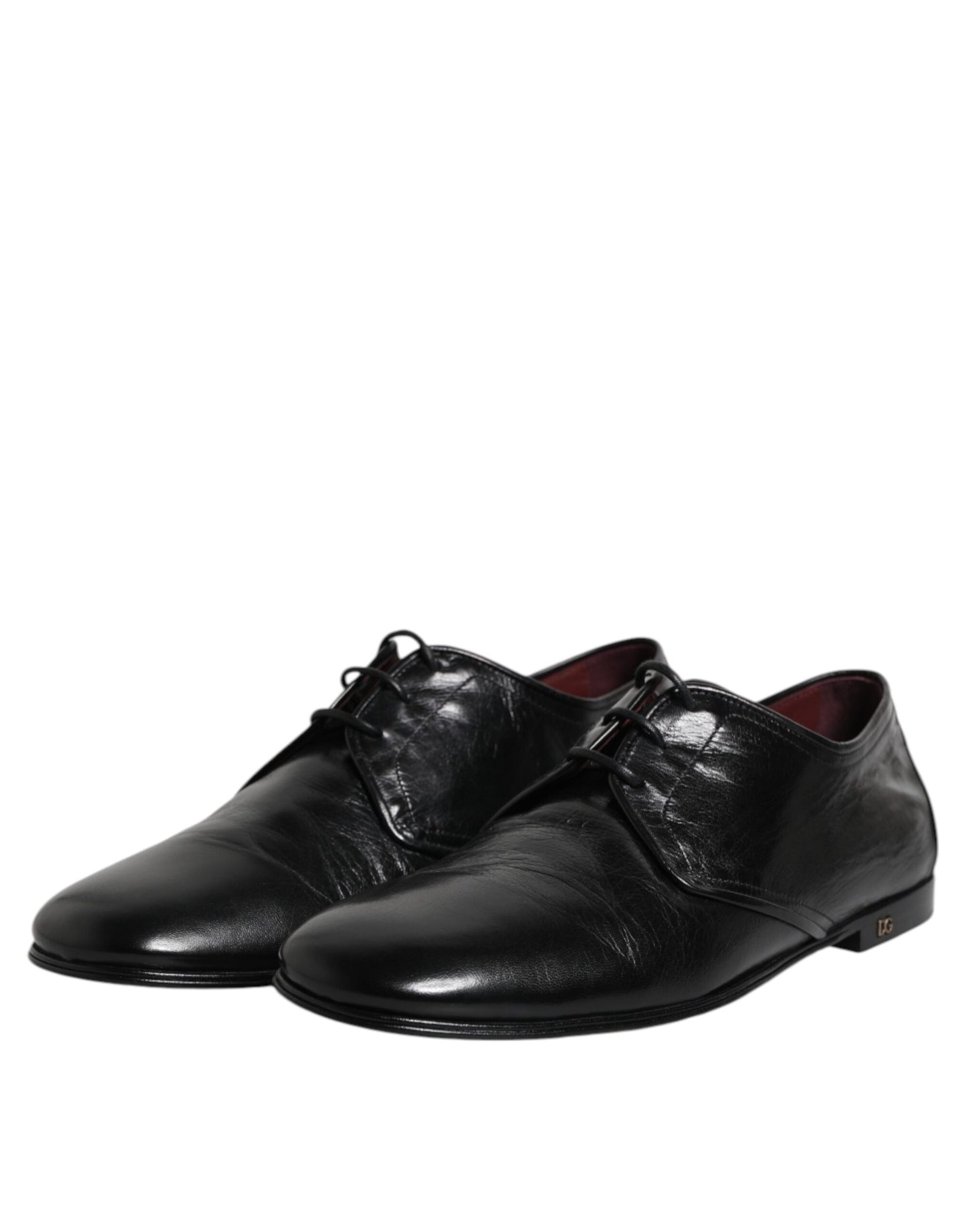Dolce & Gabbana Black Leather Lace Up Derby Dress Formal Shoes Dolce & Gabbana