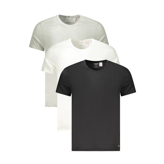 Calvin Klein Gray Cotton Men T-Shirt Calvin Klein
