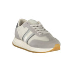 Tommy Hilfiger Grigio polyurethane men's sneaker with white rubber sole and logo detail, casual footwear for everyday wear.