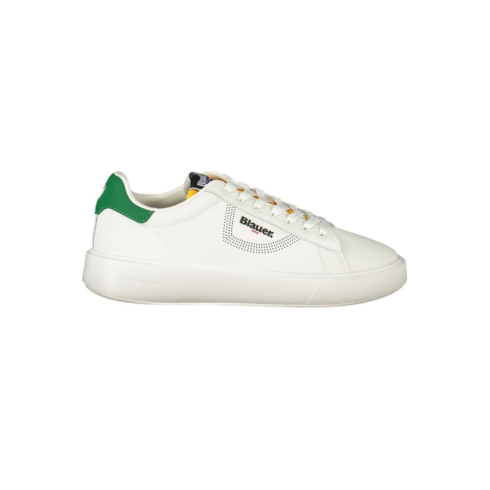 Blauer White Polyurethane Men Sneaker Blauer