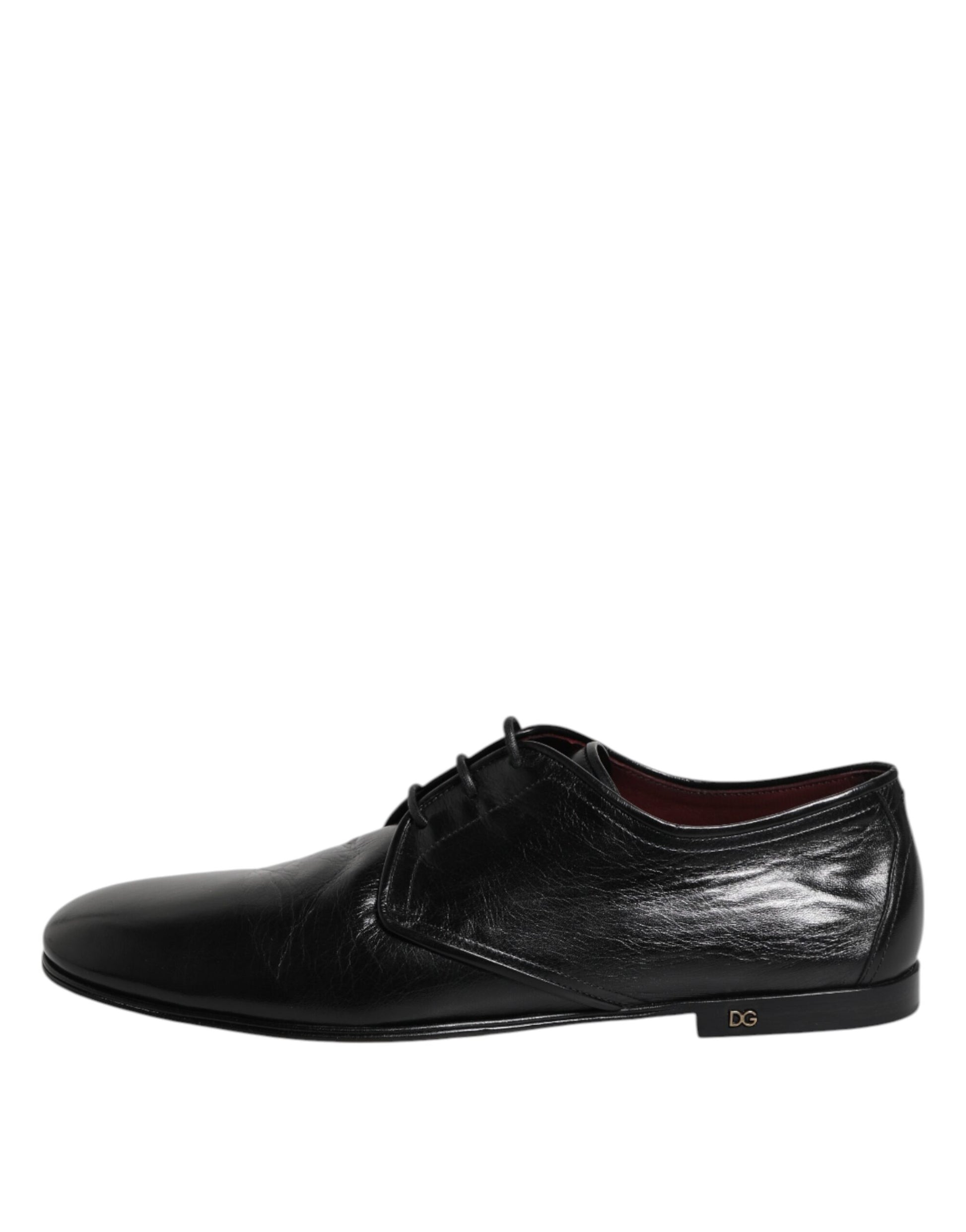 Dolce & Gabbana Black Leather Lace Up Derby Dress Formal Shoes Dolce & Gabbana