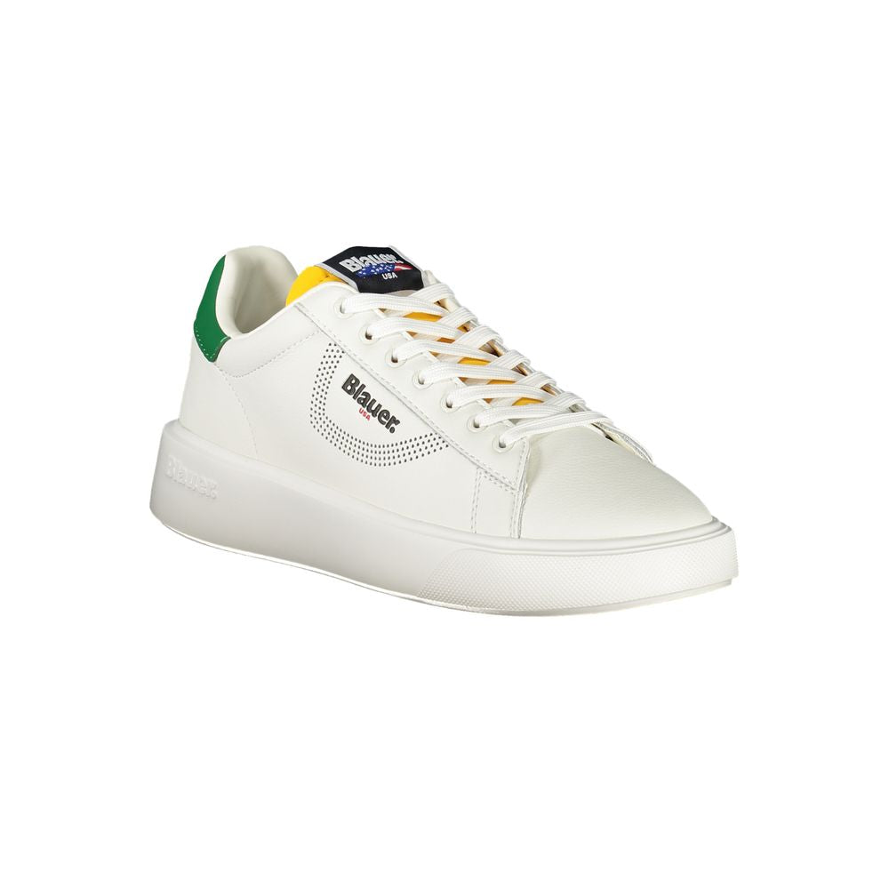 Blauer White Polyurethane Men Sneaker Blauer