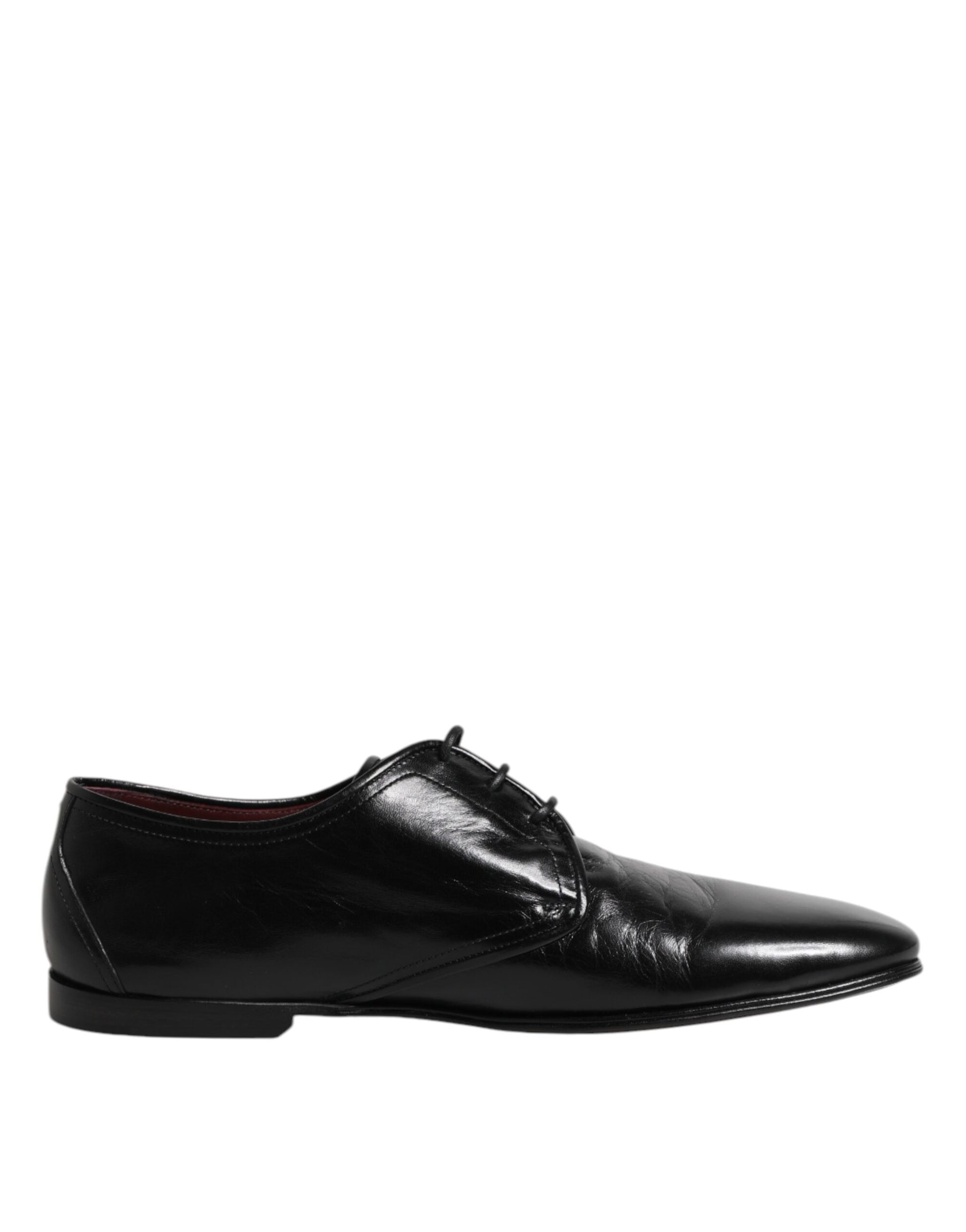 Dolce & Gabbana Black Leather Lace Up Derby Dress Formal Shoes Dolce & Gabbana