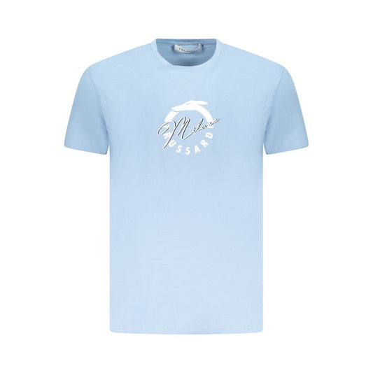 Trussardi Light Blue Cotton Men T-Shirt Trussardi
