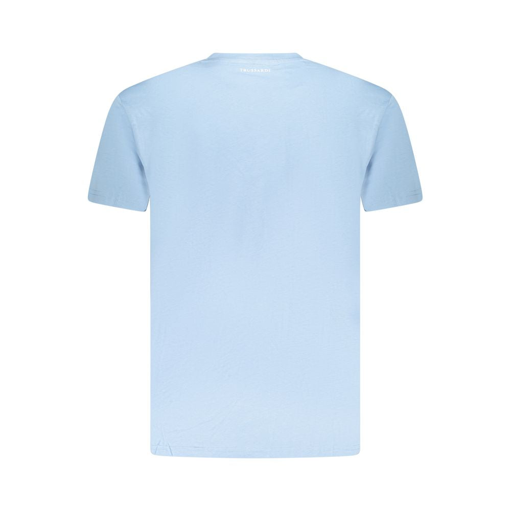 Trussardi Light Blue Cotton Men T-Shirt Trussardi