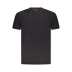 Black Trussardi Nero cotton men's T-shirt with classic crew neck and subtle branding, displayed on a plain background.