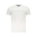 White cotton men's T-shirt by Cavalli Class with a classic crew neck and minimalist design.
