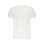 White Cavalli Class cotton men's T-shirt with a classic fit and crew neck, displayed flat on a neutral background.