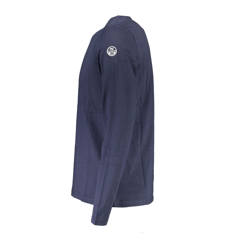 North Sails Blue Cotton Men T-Shirt North Sails