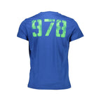 Diesel Blu Cotton Men’s T-Shirt featuring a classic crew neck and short sleeves, laid flat to showcase the soft fabric and fit.
