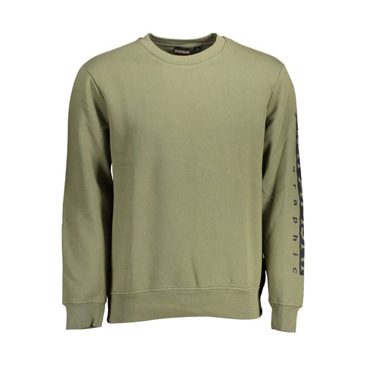 Napapijri Verde Cotton Men Sweatshirt Napapijri
