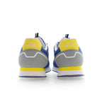 Blue polyester men's sneaker by U.S. POLO ASSN., with white sole and sporty design, ideal for casual wear.