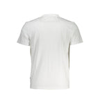 Napapijri Bianco cotton men's T-shirt with a crew neck and short sleeves, featuring the brand logo on the chest.