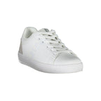 Napapijri Bianco Leather Women’s Sneaker with white sole and stylish design, featuring leather upper and casual athletic look.