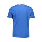 Diesel Blu Cotton Men's T-Shirt featuring a classic crew neck and short sleeves, with a sleek blue fabric design.