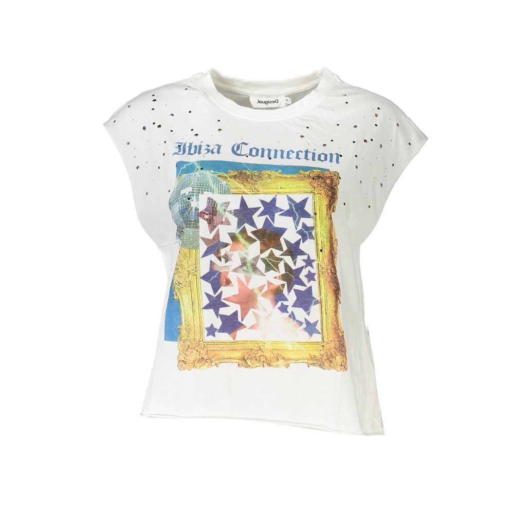 Desigual White Cotton Women Top Desigual