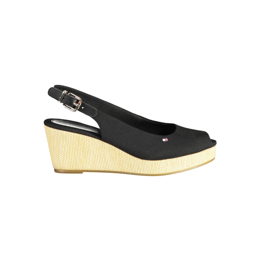 Tommy Hilfiger Black Polyester Women Sandal Tommy Hilfiger
