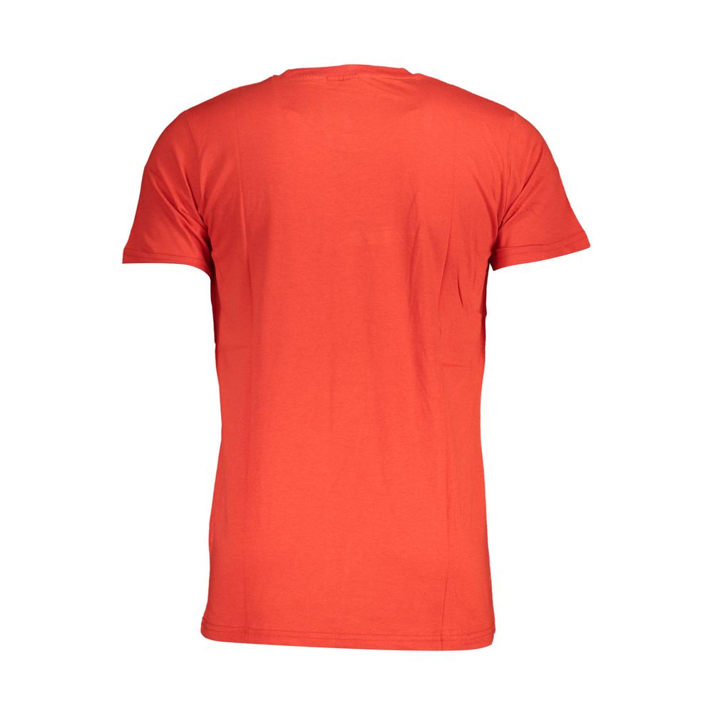 Norway 1963 Rosso cotton men’s T-shirt with a classic fit and crew neckline, displayed on a plain background.