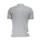 La Martina Grigio cotton men's polo shirt with collar and short sleeves, featuring a classic fit and subtle branding details.