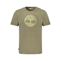 Timberland Verde Cotton Men’s T-Shirt in green, casual short-sleeve crewneck made of soft cotton fabric.