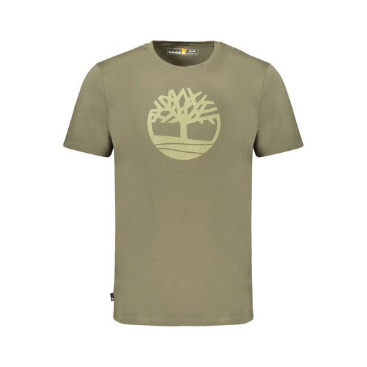 Timberland Green Cotton Men T-Shirt Timberland
