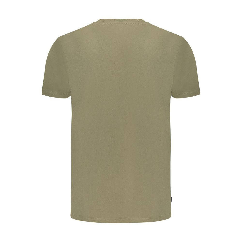 Timberland Verde cotton men's T-shirt in green with crew neck and short sleeves, casual summer wear.