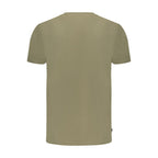 Timberland Verde cotton men's T-shirt in green with crew neck and short sleeves, casual summer wear.
