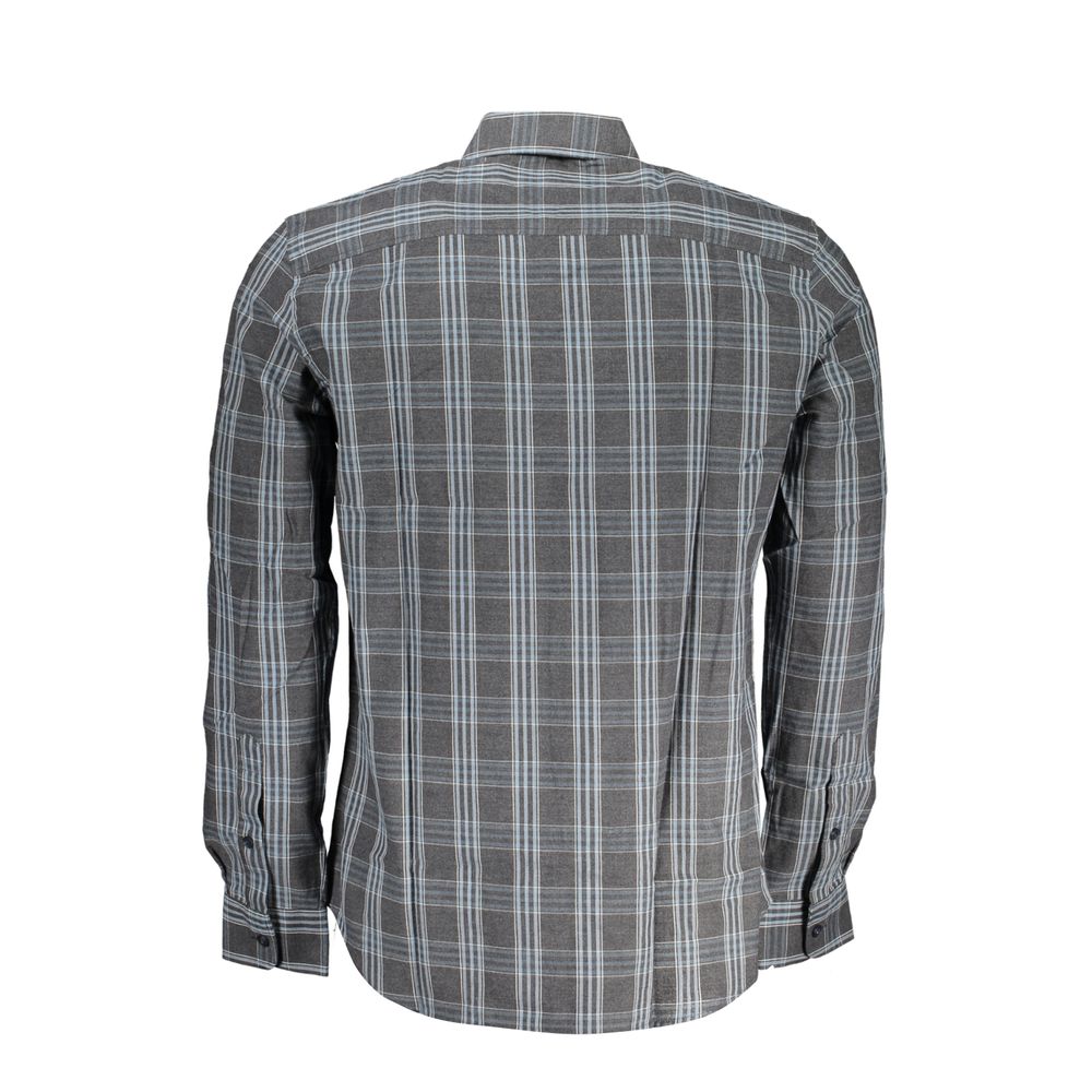 North Sails Grigio cotton men's shirt displayed flat, showing front view and classic collar detail.