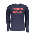 North Sails Blu Cotton Men’s T-Shirt, casual short-sleeve top with the North Sails logo on the chest, in blue fabric.