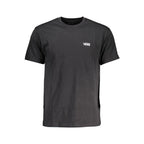 Vans Nero cotton men's T-shirt with short sleeves and crew neckline, featuring a simple, classic design.