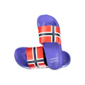 Norway 1963 men's blue plastic ciabatta slippers with textured soles, casual slip-on footwear for comfortable everyday wear.