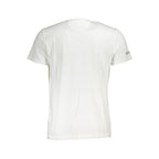 La Martina white cotton men's T-shirt with round neckline and short sleeves, casual style for everyday wear