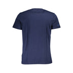 Blue cotton men's T-shirt by La Martina with a classic fit and subtle logo detail.