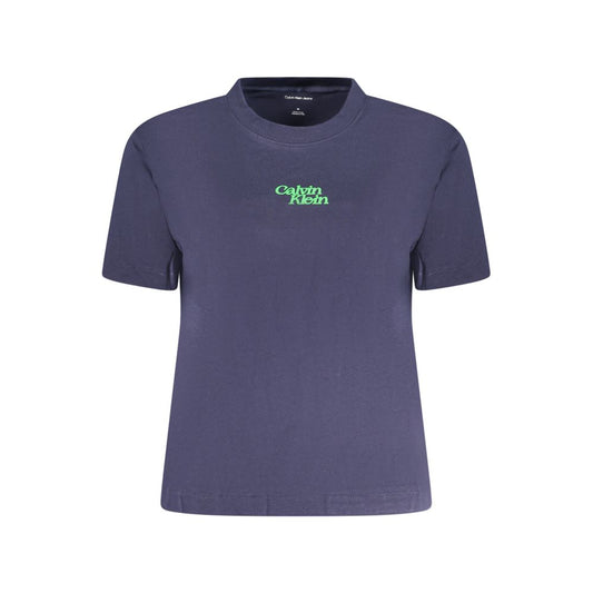 Calvin Klein Blue Cotton Women T-Shirt Calvin Klein